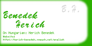 benedek herich business card